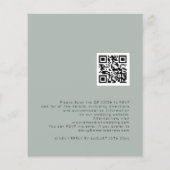 Budget Einfaches QR Code Hochzeitsempfang (Rückseite)