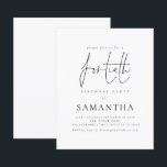 Budget Einfaches Skript 40. Geburtstag Party Einla<br><div class="desc">Für diese Größe (4, 5 x 5, 6") stehen zwei Papieroptionen im Bereich Budget zur Auswahl. Für dieses Produkt empfehle ich das Halbglas, das ein 110 gsm Kartenstock ist, ähnlich dick wie eine Postkarte. Die Satin Option ist ein viel dünneres Papier 80gsm. Der Standardwert ist Set to semi-glloss. BITTE BEACHTEN...</div>