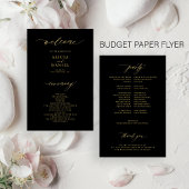 Budget einfaches Skript Gold schwarze Hochzeit Pro Flyer