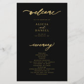 Budget einfaches Skript Gold schwarze Hochzeit Pro Flyer (Vorne)