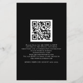 Budget Einfaches Skript QR Code Black Wedding Einl (Rückseite)