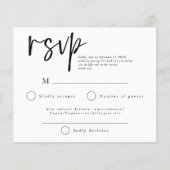 Budget Einfaches Skript QR Code Wedding RSVP (Vorderseite)