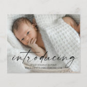 Budget Einführung Baby Foto Danke Karte (Vorderseite)