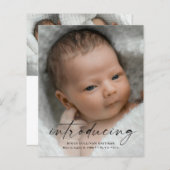 Budget Einführung Baby Foto Danke Karte (Vorne/Hinten)