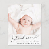 Budget Einführung von Script Foto Geburtsankündigu (Vorderseite)