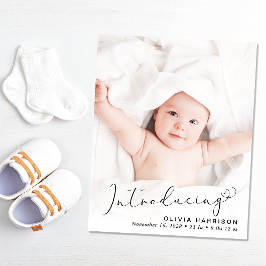 Budget Einführung von Script Foto Geburtsankündigu