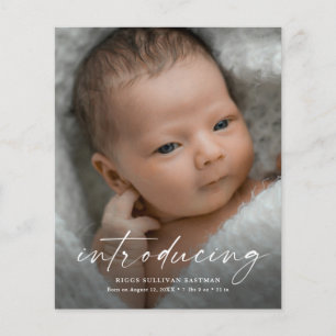 Budget Einführungs-Baby-Foto-Dankeschön-Karte
