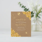 Budget: Einladung zur Brautdusche (Stehend Vorderseite)