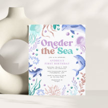 Budget Eins der Sea Dolphin Retro Erster Geburtsta