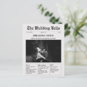 Budget Einzigartiges Newspaper Foto Einladung zur (Stehend Vorderseite)