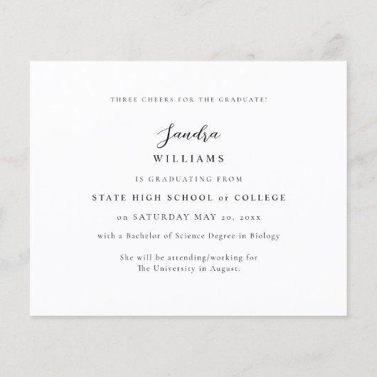 Budget Ele Chic 5 Multi-Foto Graduate Flyer (Hinten)