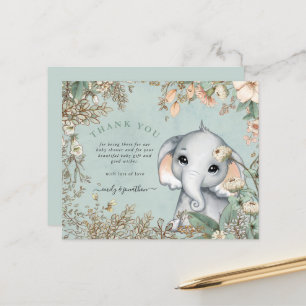 Budget Elefant Puderblaue Babyparty Dankeschön