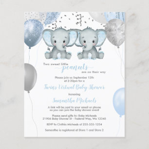 Budget Elefant Zwillingsjungen Virtuelle Babyparty