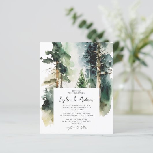 Budget Elegance Forest Wedding (Stehend Vorderseite)
