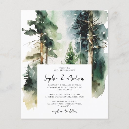Budget Elegance Forest Wedding (Vorderseite)