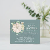 Budget Elegance Ivory Pumpkin Floral Baby Shower (Stehend Vorderseite)