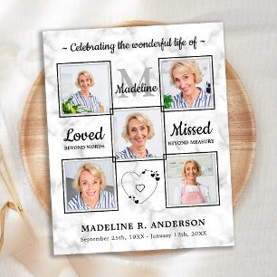 Budget Elegant 5 Foto Beerdigung Feier des Lebens