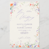 Budget elegant all in one wedding invitation flyer (Vorne)