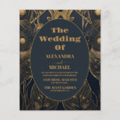 Budget Elegant Art Deco Peacocks Wedding (Vorderseite)