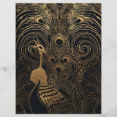 Budget Elegant Art Deco Peacocks Wedding Flyer (Hinten)