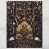 Budget Elegant Art Deco Peacocks Wedding Flyer (Hinten)