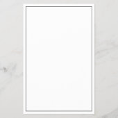 Budget elegant black and white wedding menu flyer (Hinten)