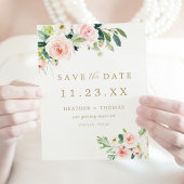 Budget Elegant Blush Bloral Save the Date
