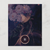 Budget Elegant Boho Blumenstrauß Rose GoldWedding Flyer (Hinten)