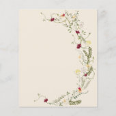 Budget Elegant Boho Bridal Dusche Einladung (Rückseite)