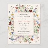 Budget Elegant Boho Floral Brautparty (Vorderseite)