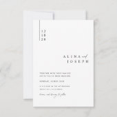 Budget Elegant Boho Foto Wedding Einladungen (Rückseite)