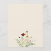 Budget Elegant Boho Kinderdusche Einladung (Rückseite)