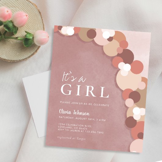 Budget Elegant Boho Niedlich Baby Shower Einladung