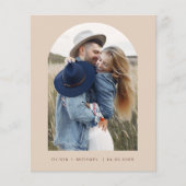 Budget Elegant Boho Save the Date Foto Minimalisti (Vorderseite)