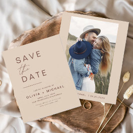 Budget Elegant Boho Save the Date Foto Minimalisti