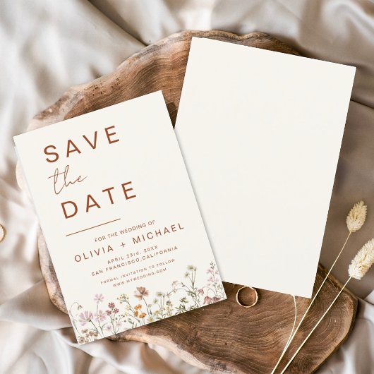 Budget Elegant Boho Save the Date Minimalistisch