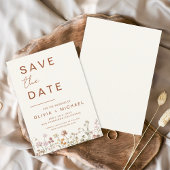 Budget Elegant Boho Save the Date Minimalistisch Flyer