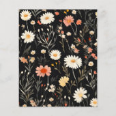 Budget Elegant Boho Wildblume Wedding (Rückseite)