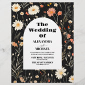 Budget Elegant Boho Wildblume Wedding Flyer (Vorne)