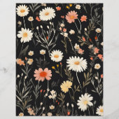 Budget Elegant Boho Wildblume Wedding Flyer (Hinten)