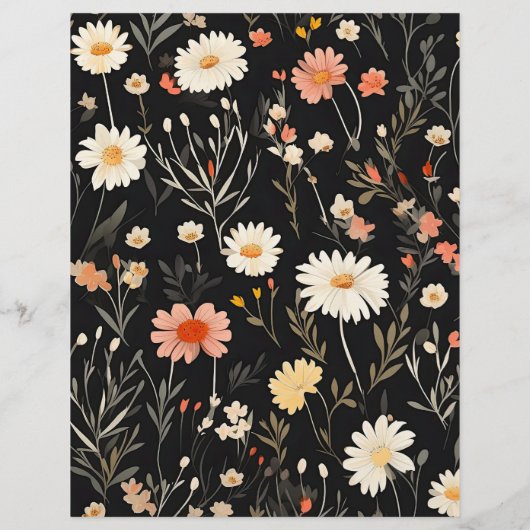 Budget Elegant Boho Wildblume Wedding Flyer (Hinten)