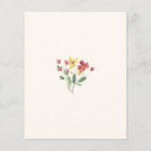 Budget Elegant Boho Wildblumen Hochzeit Einladung (Rückseite)
