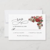 Budget Elegant Bouquet Wedding RSVP Karte (Vorderseite)