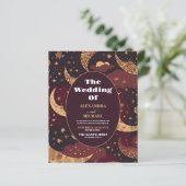Budget Elegant Burgundy Gold Celestial Wedding (Stehend Vorderseite)