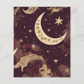 Budget Elegant Burgundy Gold Celestial Wedding (Rückseite)