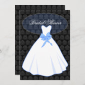 Budget Elegant Damask Brautparty Einladung (Vorne/Hinten)