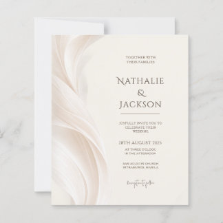 BUDGET Elegant Elfenbein Beige Feder Foto Hochzeit