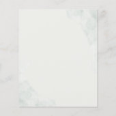 Budget Elegant Eucalyptus Bridal Dusche Einladung (Rückseite)