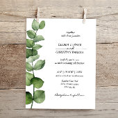 Budget Elegant Eucalyptus Wedding Einladung