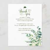 BUDGET Elegant Eukalyptus Greenery Danke Karte (Rückseite)